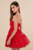 Lovely Extravagance Red Tulle Strapless Mini Dress sold by Lulus