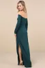 Stunning Excellence Emerald Off-the-Shoulder Maxi Dress sold by Lulus