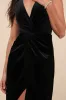 Beautiful Evenings Black Velvet Twist-Front Maxi Dress sold by Lulus
