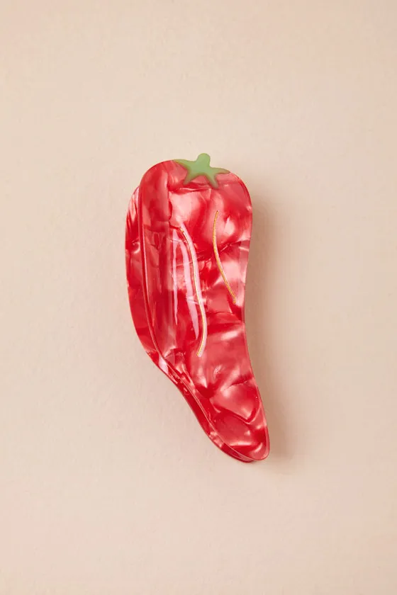 Spicy Sweetie Red Chili Pepper Claw Clip sold by Lulus product image thumbnail 2