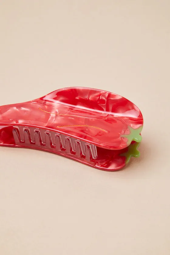 Spicy Sweetie Red Chili Pepper Claw Clip sold by Lulus product image thumbnail 3