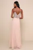 Romantic Ways Blush Pink Lace Button Back Maxi Dress sold by Lulus