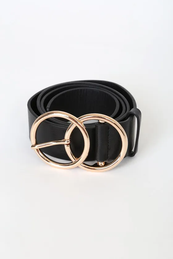 Double Oh Heaven Black Double Buckle Belt sold by Lulus product image thumbnail 2