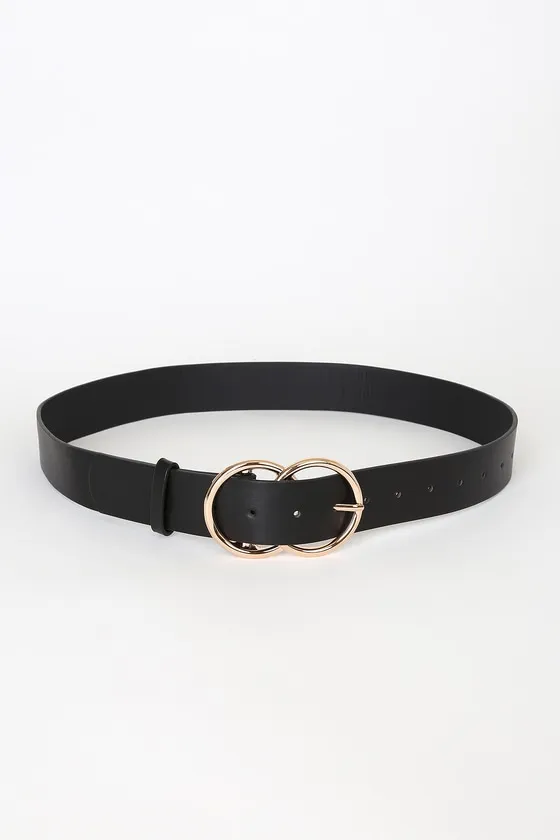Double Oh Heaven Black Double Buckle Belt sold by Lulus product image thumbnail 3