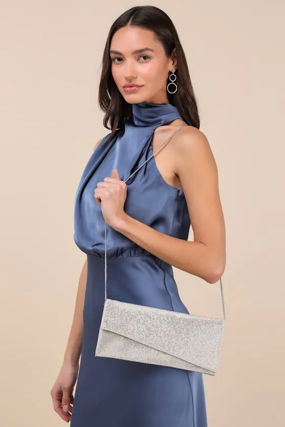 Leeva Silver Beaded Asymmetrical Clutch sold by Lulus product image thumbnail 2