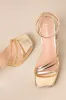 Antonnia Gold Strappy Platform Lace-Up High Heel Sandals sold by Lulus