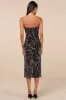 Extravagant Vibes Black and Bronze Velvet Sequin Midi Dress sold by Lulus