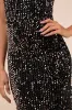Extravagant Vibes Black and Bronze Velvet Sequin Midi Dress sold by Lulus
