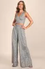 Flawless Sparkle Silver Sequin V-Neck Tank Top sold by Lulus