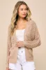 Evening Sweetie Tan Loose Crochet Sheer Cardigan Sweater sold by Lulus
