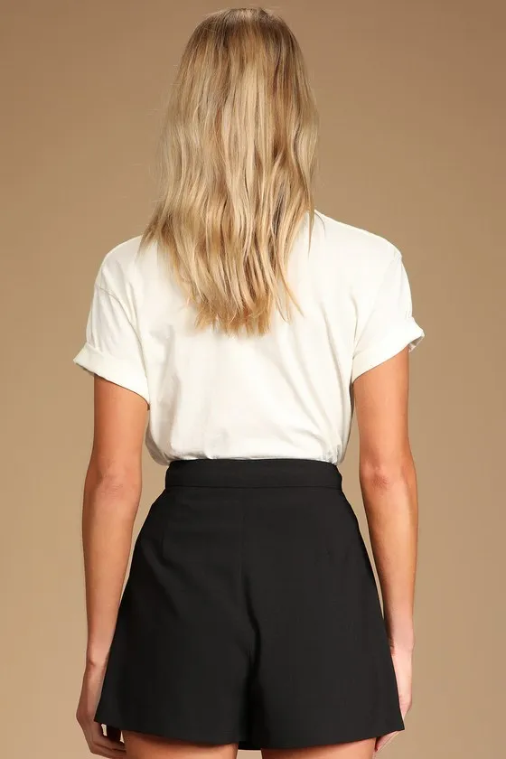 Keep it Stylish Black High-Waisted Skort sold by Lulus product image thumbnail 4