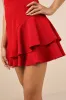 Sultry Intentions Red Strapless Ruffled Mini Dress sold by Lulus