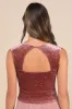 Memorably Flirty Mauve Floral Velvet Cutout Sleeveless Top sold by Lulus