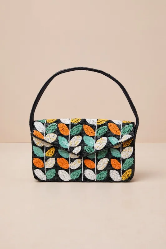 Louellen Black Multi Beaded Handbag sold by Lulus