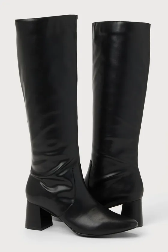 Bryson Black Knee-High Boots sold by Lulus product image thumbnail 3