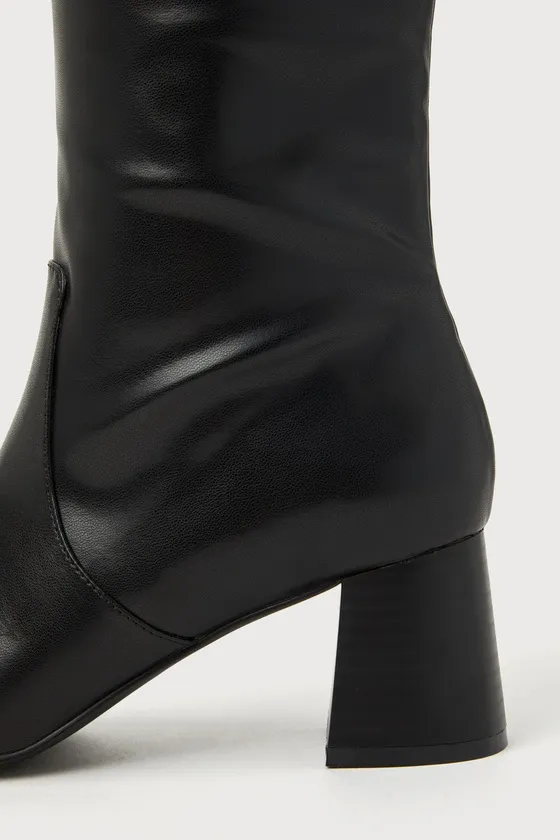 Bryson Black Knee-High Boots sold by Lulus product image thumbnail 4