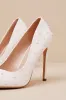 Petitee White Pearl Pointed-Toe Pumps sold by Lulus