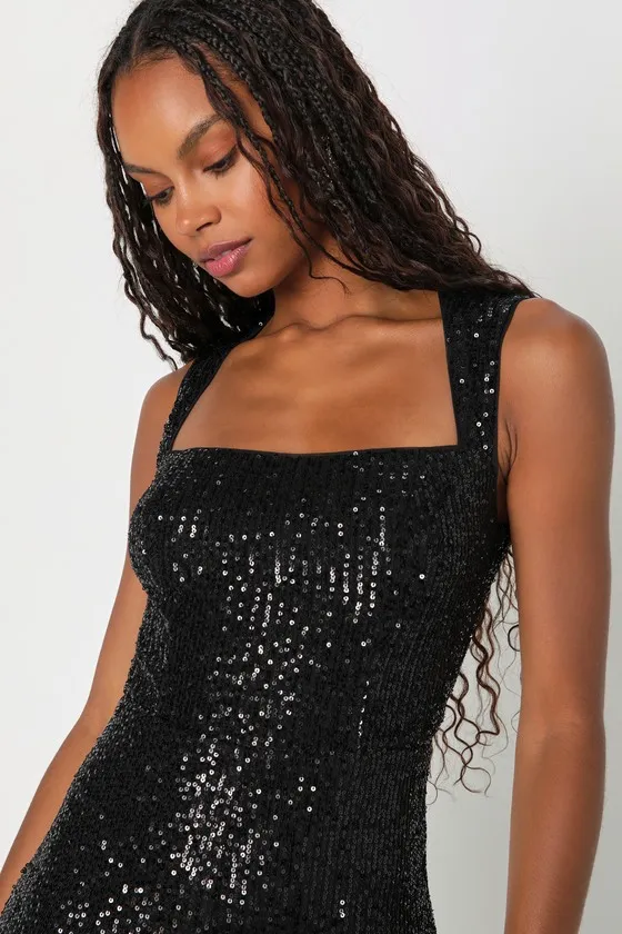 Enticing Endeavors Black Sequin Sleeveless Jumpsuit sold by Lulus product image thumbnail 4