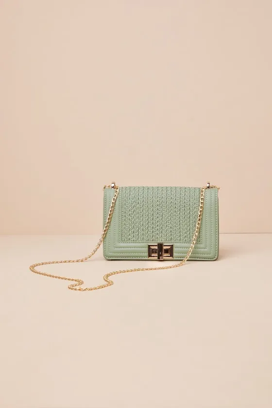 Let's Go Out Later Sage Braided Crossbody Bag sold by Lulus product image thumbnail 2
