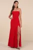 Spellbinding Allure Red Bustier Strapless Mermaid Maxi Dress sold by Lulus