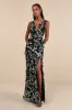 Elegant Composure Black Floral Embroidered Lace-Up Maxi Dress sold by Lulus