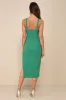 Vibrant Allure Green Square Neck Sleeveless Bodycon Midi Dress sold by Lulus