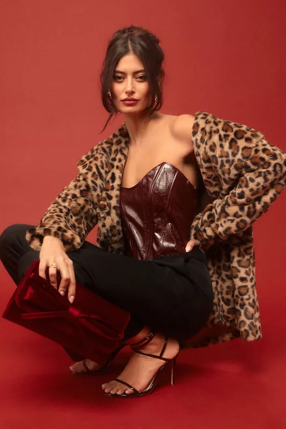 Cozy Legend Tan Leopard Print Faux Fur Coat sold by Lulus