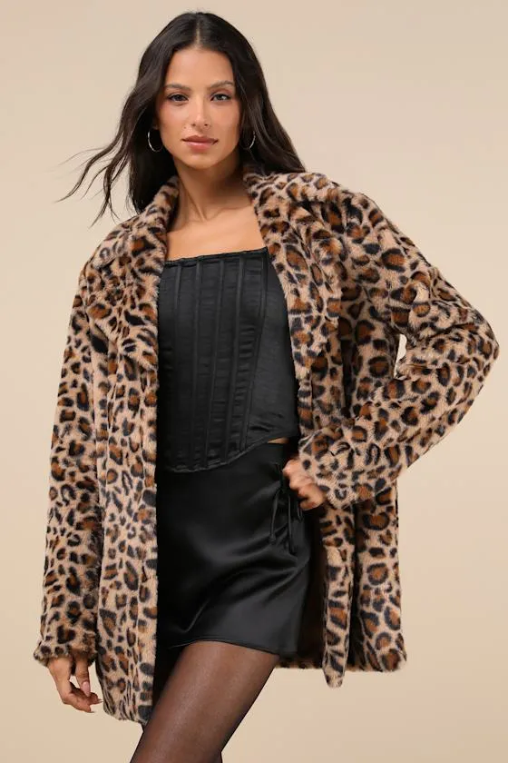 Cozy Legend Tan Leopard Print Faux Fur Coat sold by Lulus product image thumbnail 2