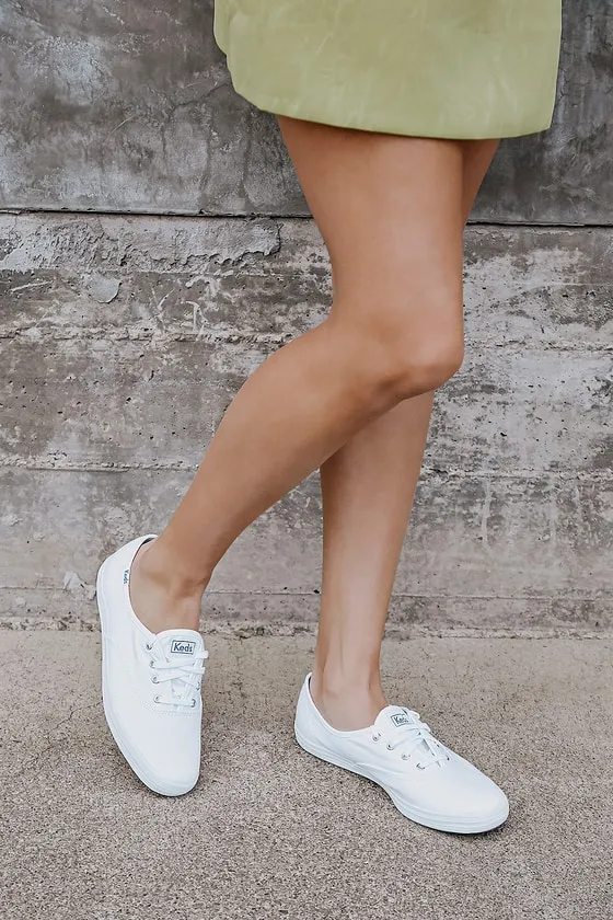 Champion White Canvas Sneakers sold by Lulus