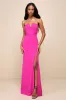 Effortless Radiance Magenta Strapless Mermaid Maxi Dress sold by Lulus