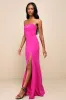 Effortless Radiance Magenta Strapless Mermaid Maxi Dress sold by Lulus