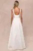 Modern Affection White Taffeta Pleated Sleeveless Maxi Dress sold by Lulus