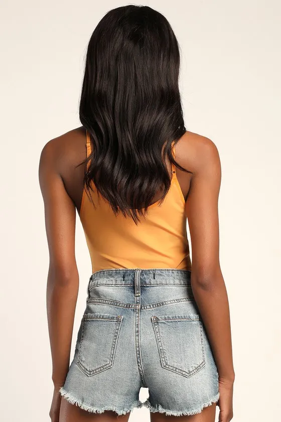 Lulu Medium Wash High-Rise Faded Cutoff Denim Shorts sold by Lulus product image thumbnail 2