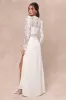 Heavenly Promise White Sheer Lace Two-Piece Maxi Dress sold by Lulus