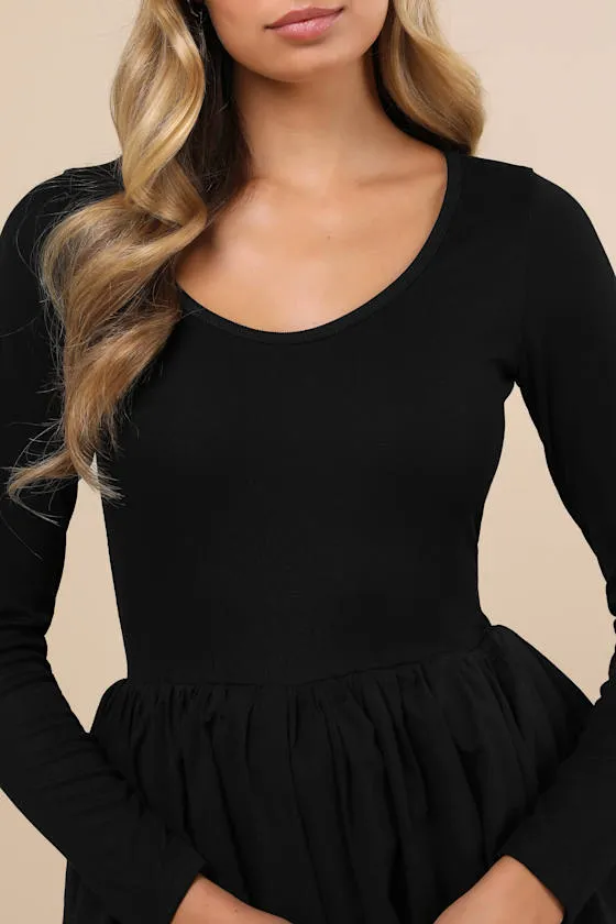 Prima Ballerina Black Midi Dress With Pockets sold by Lulus product image thumbnail 3