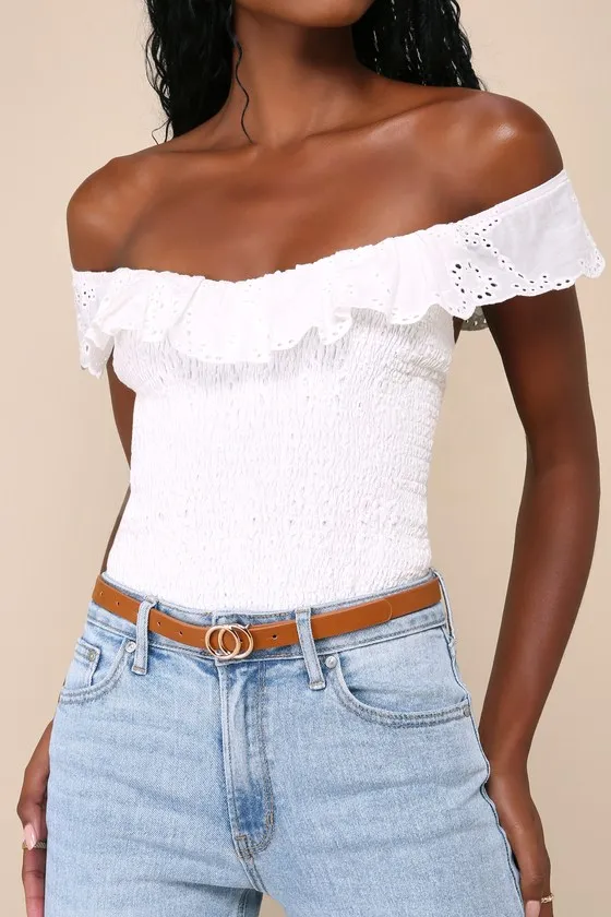 Cute Finish Black Ivory and Brown Skinny O-Buckle Belt Set sold by Lulus product image thumbnail 2