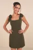 Your Sweetie Olive Green Tie-Strap Mini Dress sold by Lulus