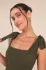 Your Sweetie Olive Green Tie-Strap Mini Dress sold by Lulus