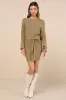 Modern Comfort Olive Green Dolman Sleeve Mini Sweater Dress sold by Lulus
