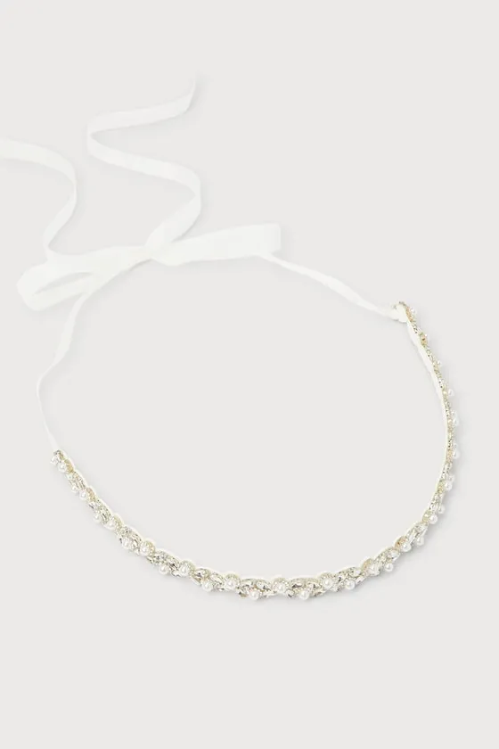 Special Day Sparkle Silver Rhinestone Pearl Bridal Belt sold by Lulus product image thumbnail 3