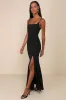 Simply Remarkable Black Sleeveless Bustier Mermaid Maxi Dress sold by Lulus