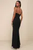 Simply Remarkable Black Sleeveless Bustier Mermaid Maxi Dress sold by Lulus