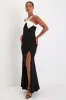 Luxurious Outlook Black and White Bow Mermaid Maxi Dress sold by Lulus