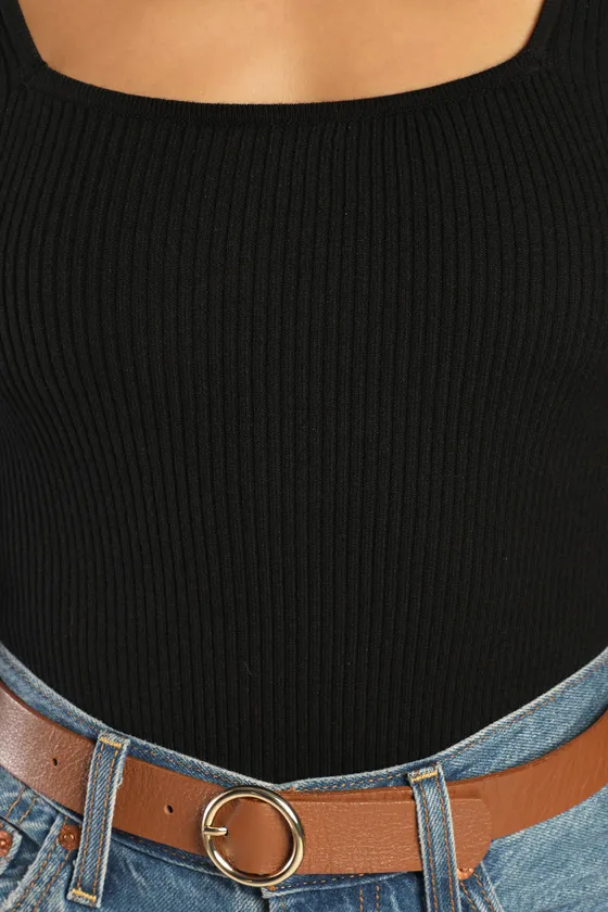 Trendy Classic Black Ribbed Knit Balloon Sleeve Top sold by Lulus product image thumbnail 4