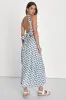 Flirty Fave Ivory Floral Print Tie-Back Midi Dress sold by Lulus