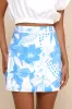 Refreshed Vibes White and Blue Floral Print High-Rise Mini Skirt sold by Lulus