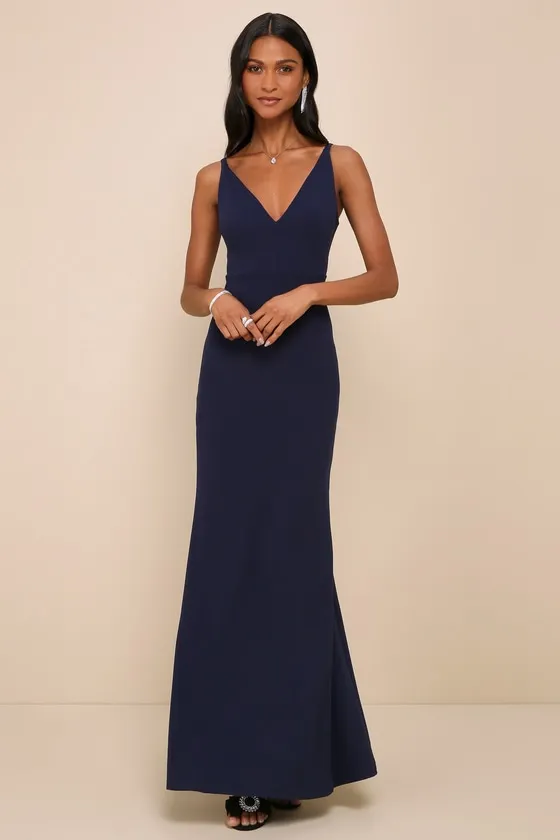 Melora Navy Blue Sleeveless Maxi Dress sold by Lulus