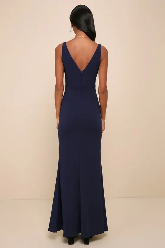 Melora Navy Blue Sleeveless Maxi Dress sold by Lulus product image thumbnail 2