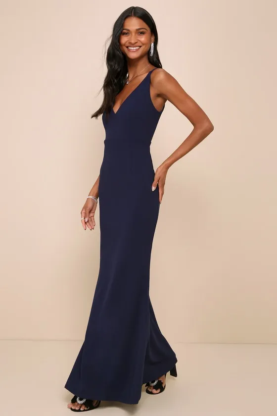 Melora Navy Blue Sleeveless Maxi Dress sold by Lulus product image thumbnail 3