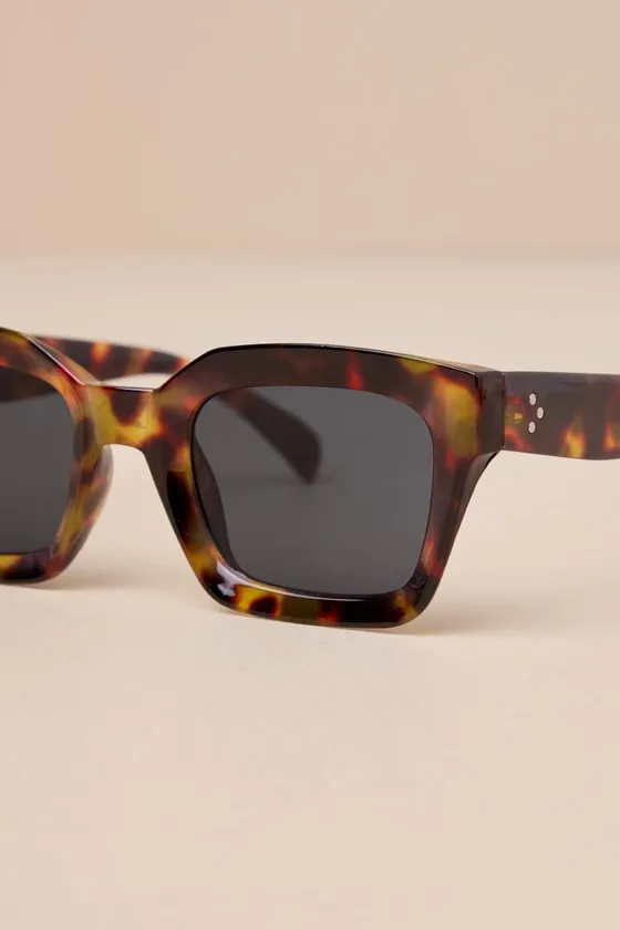 Chic Possibilities Brown Tortoise Square Sunglasses sold by Lulus product image thumbnail 3